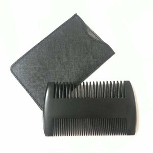   peigne barbe en bois avec son pochette